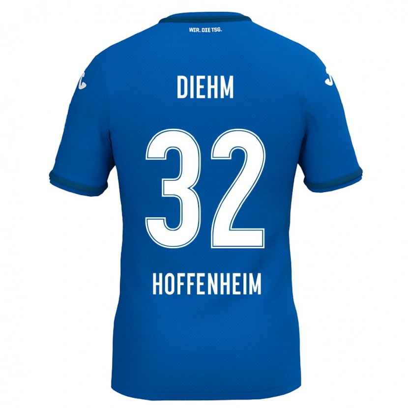 Danxen Kinder Vanessa Diehm #32 Königsblau Heimtrikot Trikot 2024/25 T-Shirt