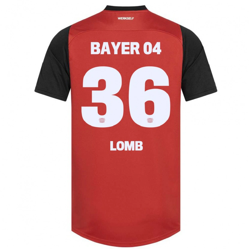 Danxen Kinder Niklas Lomb #36 Rot Schwarz Heimtrikot Trikot 2024/25 T-Shirt