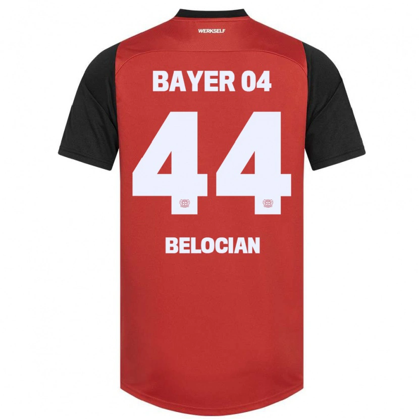 Danxen Kinder Jeanuël Belocian #44 Rot Schwarz Heimtrikot Trikot 2024/25 T-Shirt