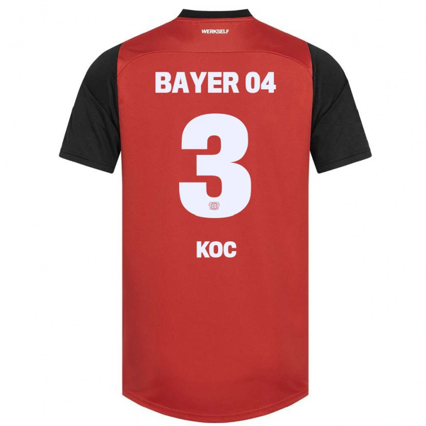 Danxen Kinder Halil Koc #3 Rot Schwarz Heimtrikot Trikot 2024/25 T-Shirt