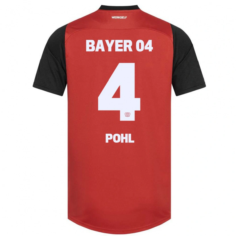 Danxen Kinder Ferdinand Pohl #4 Rot Schwarz Heimtrikot Trikot 2024/25 T-Shirt