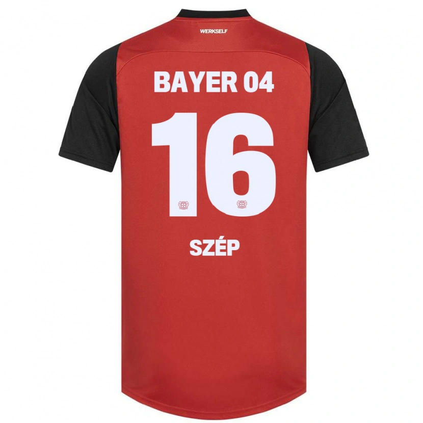 Danxen Kinder Márton Szép #16 Rot Schwarz Heimtrikot Trikot 2024/25 T-Shirt