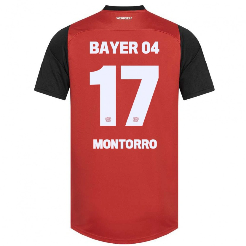 Danxen Kinder Josuè Montorro #17 Rot Schwarz Heimtrikot Trikot 2024/25 T-Shirt