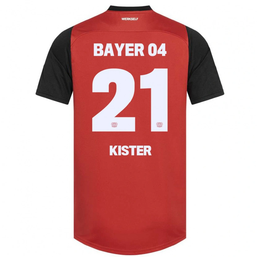 Danxen Kinder Akim Kister #21 Rot Schwarz Heimtrikot Trikot 2024/25 T-Shirt