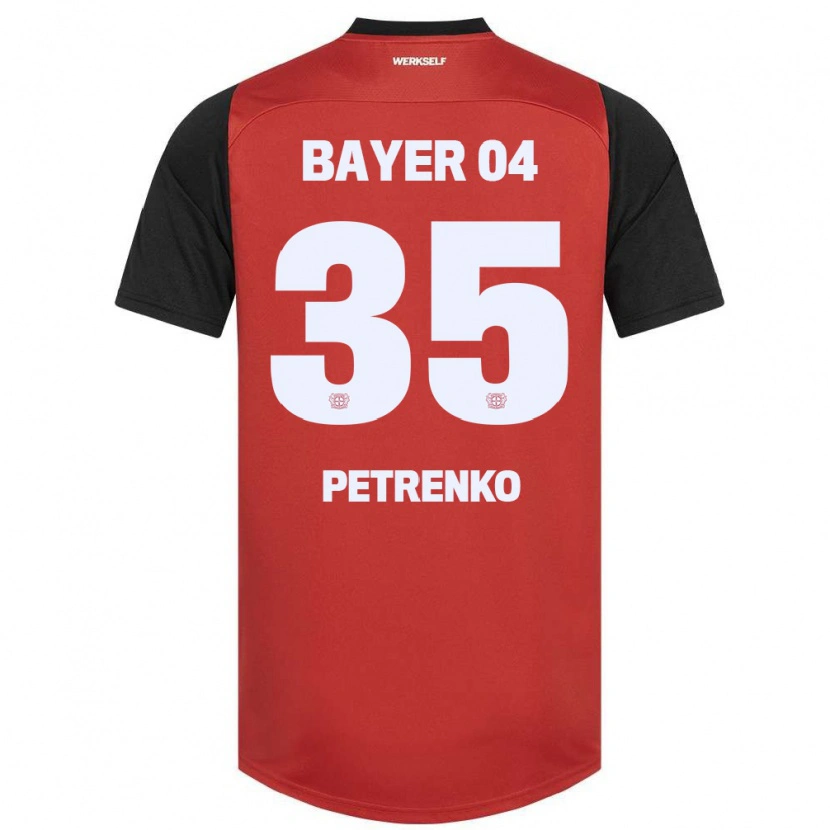 Danxen Kinder Oleksandr Petrenko #35 Rot Schwarz Heimtrikot Trikot 2024/25 T-Shirt