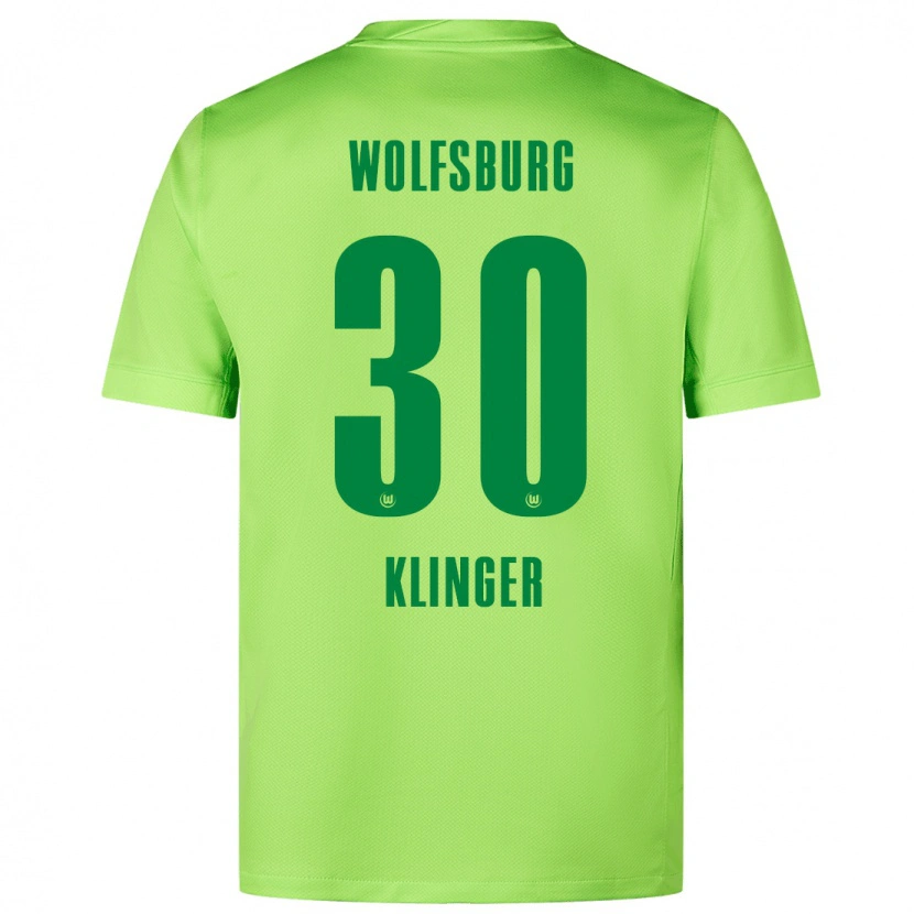 Danxen Kinder Niklas Klinger #30 Fluoreszierendes Grün Heimtrikot Trikot 2024/25 T-Shirt