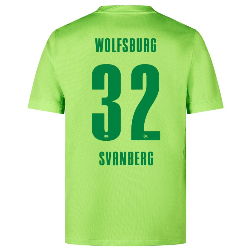 Danxen Kinder Mattias Svanberg #32 Fluoreszierendes Grün Heimtrikot Trikot 2024/25 T-Shirt