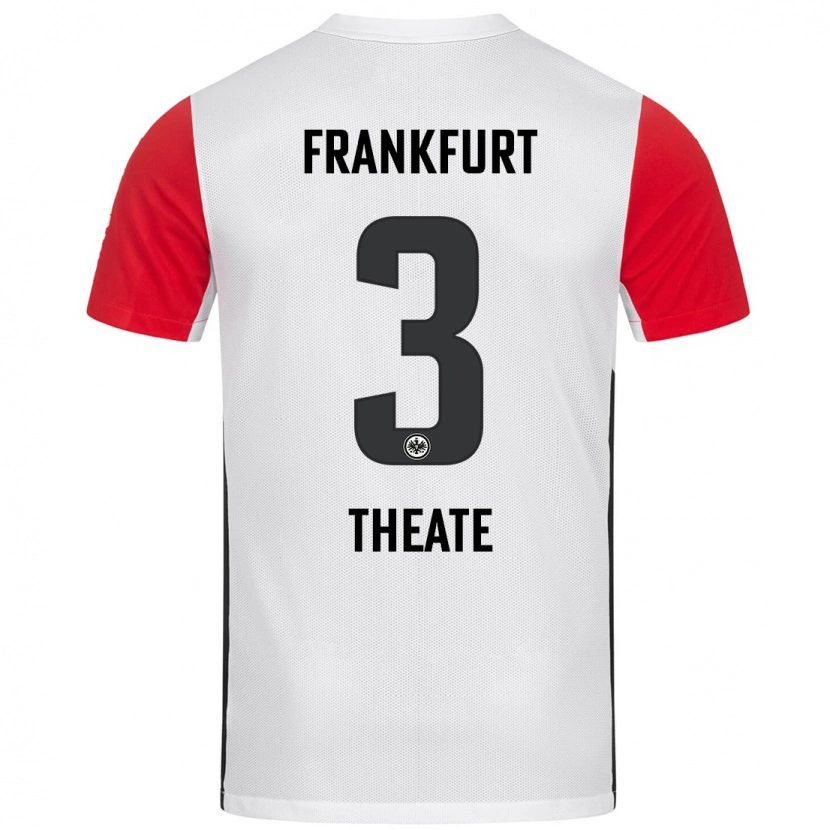 Danxen Kinder Arthur Theate #3 Weiß Rot Heimtrikot Trikot 2024/25 T-Shirt