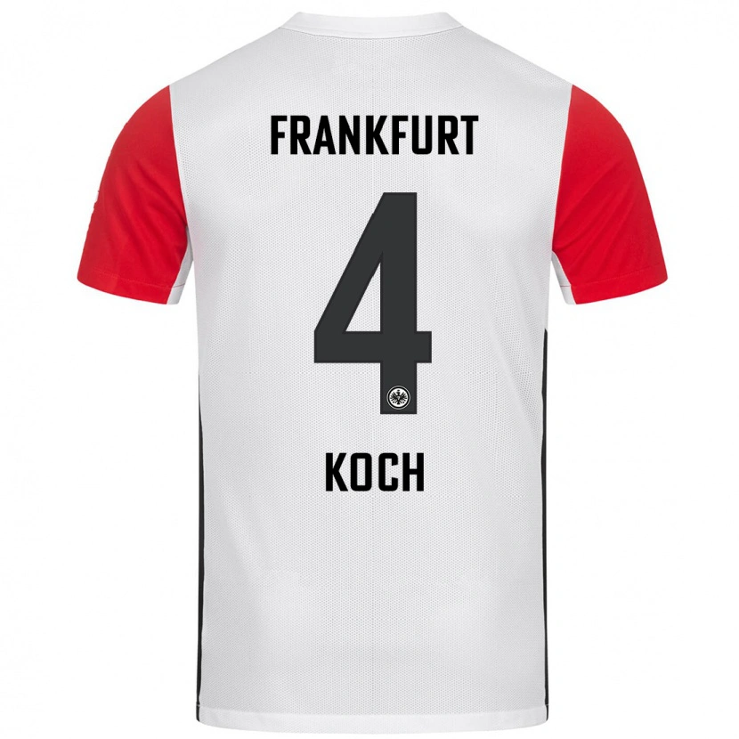 Danxen Kinder Robin Koch #4 Weiß Rot Heimtrikot Trikot 2024/25 T-Shirt