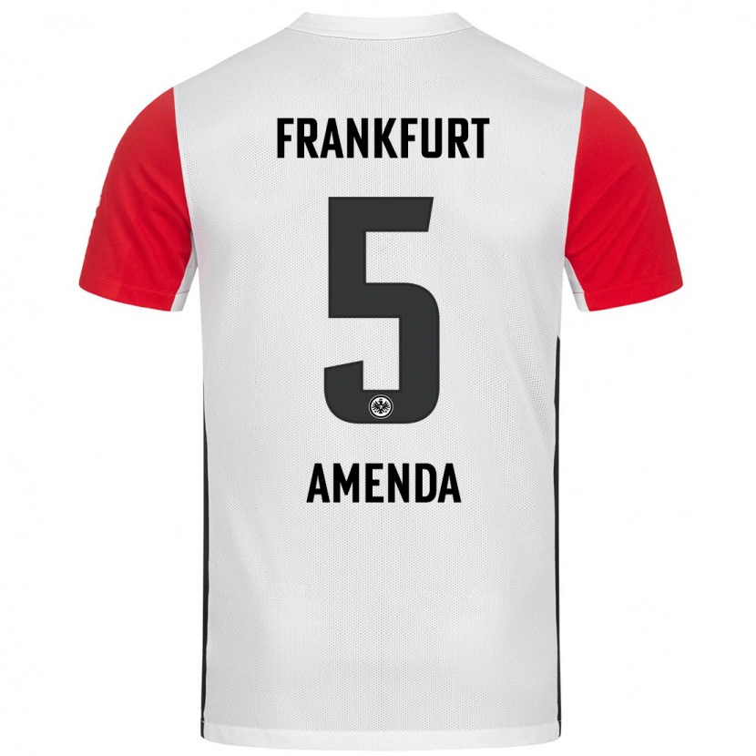 Danxen Kinder Aurèle Amenda #5 Weiß Rot Heimtrikot Trikot 2024/25 T-Shirt