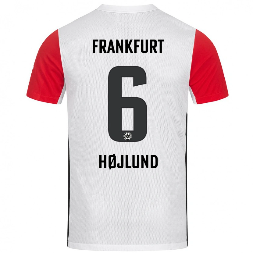 Danxen Kinder Oscar Højlund #6 Weiß Rot Heimtrikot Trikot 2024/25 T-Shirt