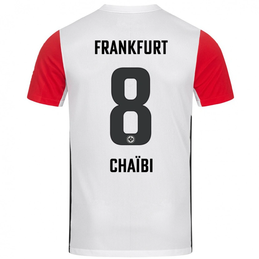 Danxen Kinder Farès Chaïbi #8 Weiß Rot Heimtrikot Trikot 2024/25 T-Shirt