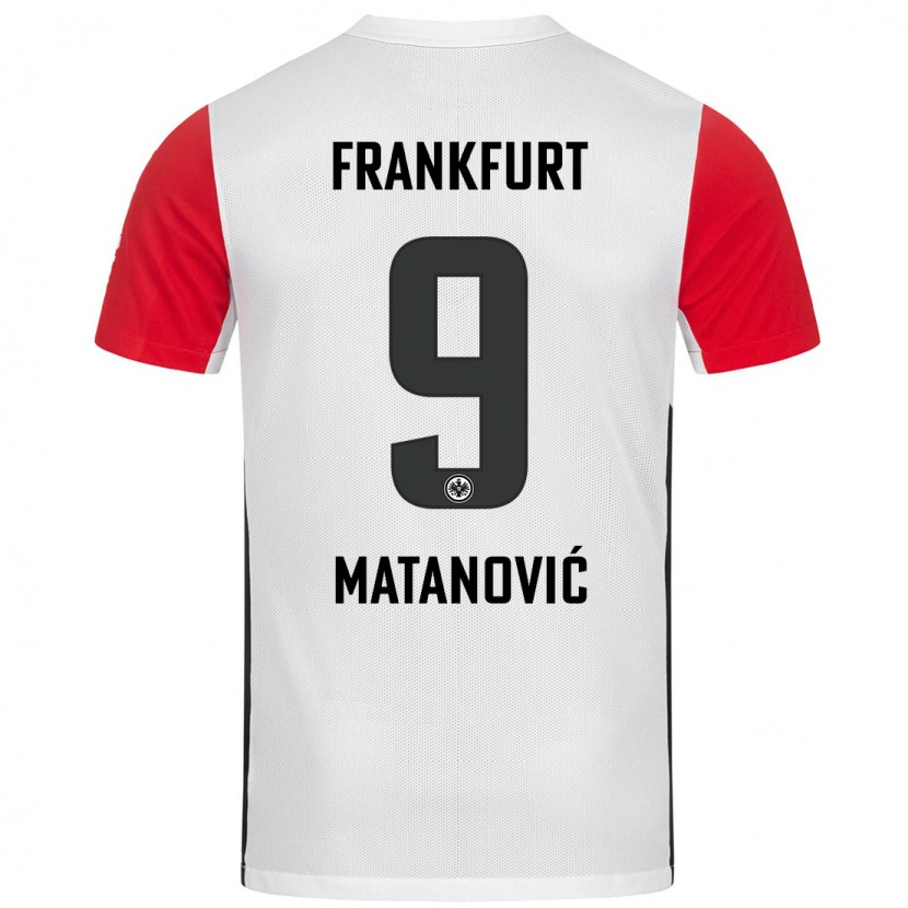 Danxen Kinder Igor Matanovic #9 Weiß Rot Heimtrikot Trikot 2024/25 T-Shirt