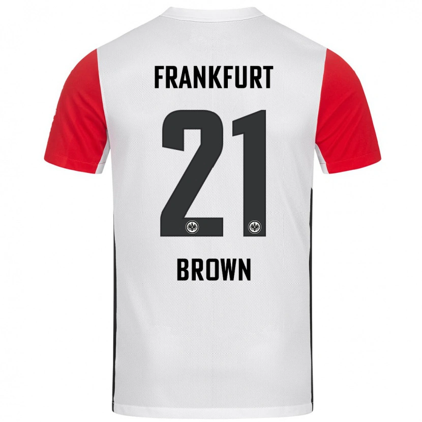 Danxen Kinder Nathaniel Brown #21 Weiß Rot Heimtrikot Trikot 2024/25 T-Shirt