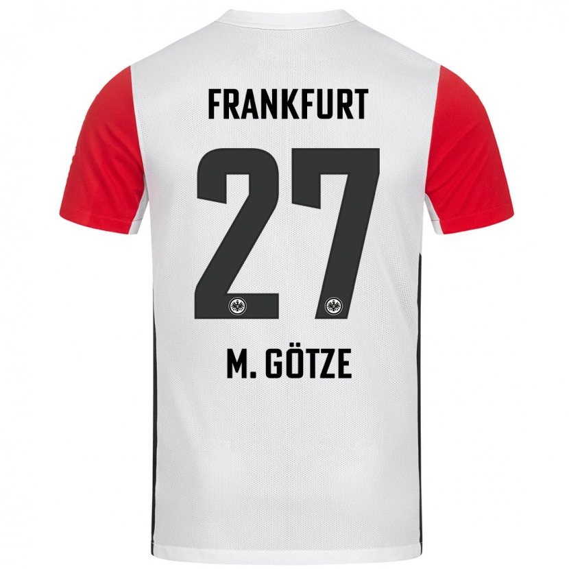 Danxen Kinder Mario Götze #27 Weiß Rot Heimtrikot Trikot 2024/25 T-Shirt