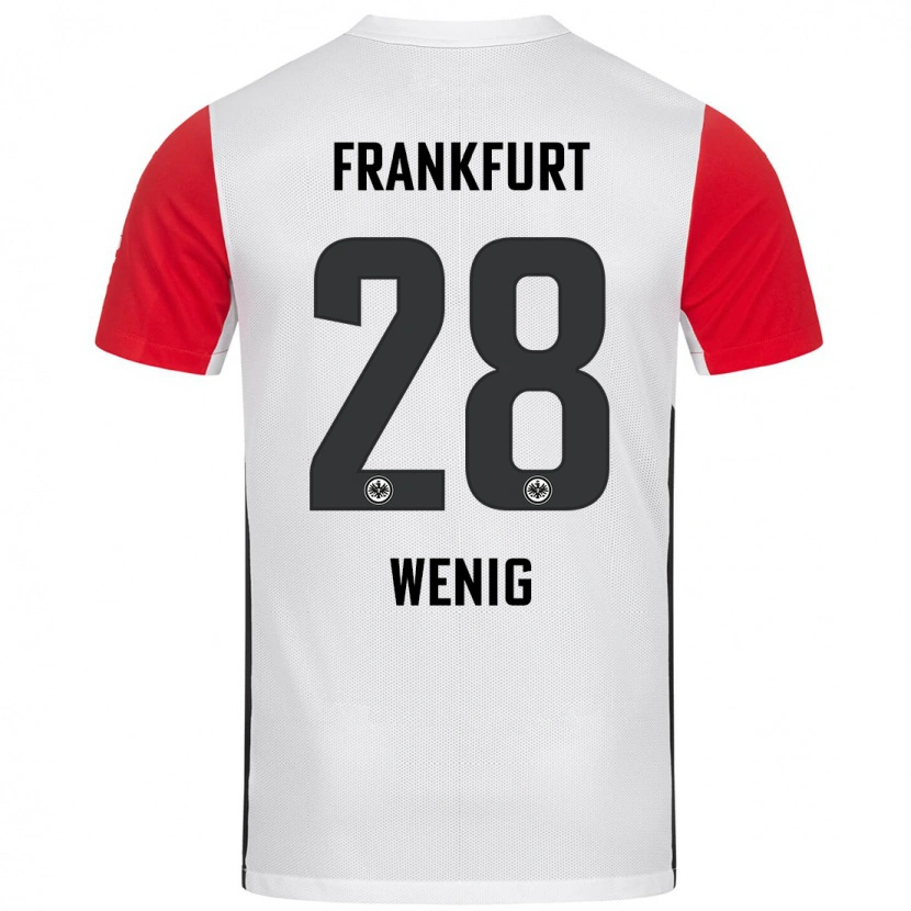 Danxen Kinder Marcel Wenig #28 Weiß Rot Heimtrikot Trikot 2024/25 T-Shirt