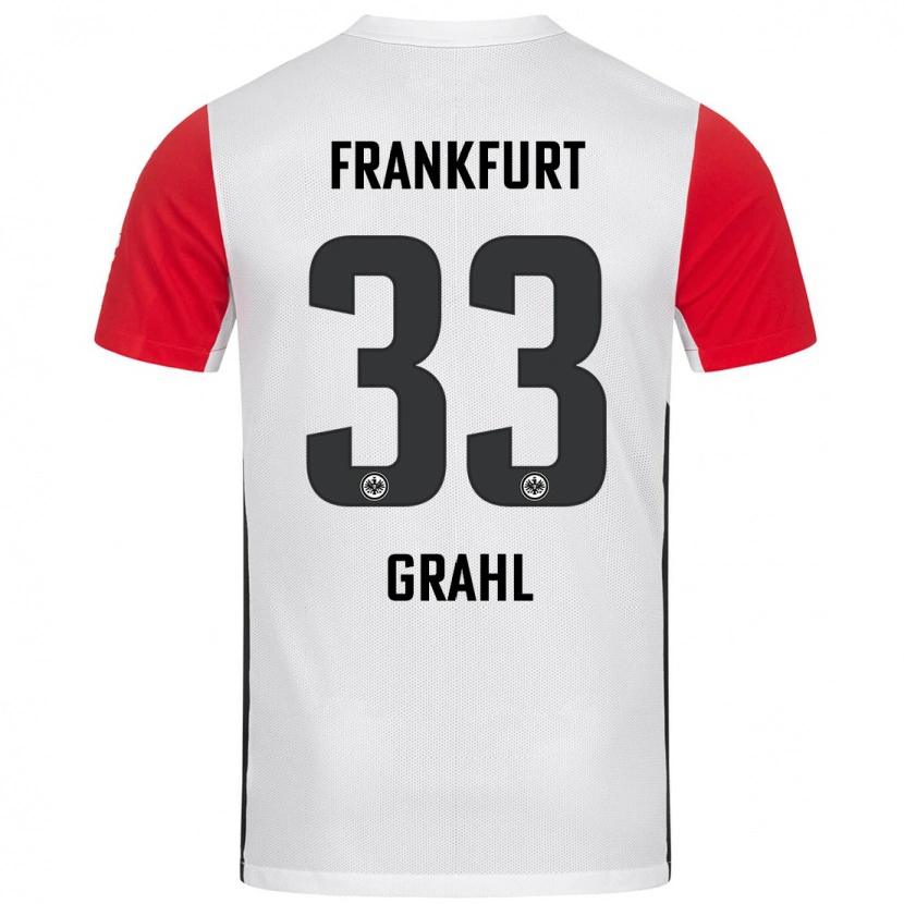 Danxen Kinder Jens Grahl #33 Weiß Rot Heimtrikot Trikot 2024/25 T-Shirt