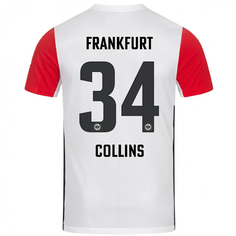 Danxen Kinder Nnamdi Collins #34 Weiß Rot Heimtrikot Trikot 2024/25 T-Shirt