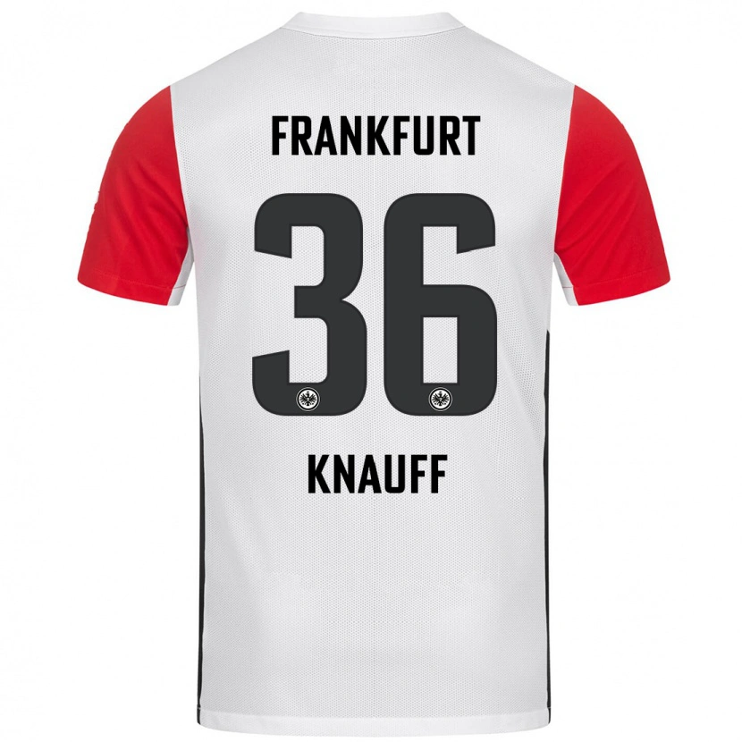 Danxen Kinder Ansgar Knauff #36 Weiß Rot Heimtrikot Trikot 2024/25 T-Shirt