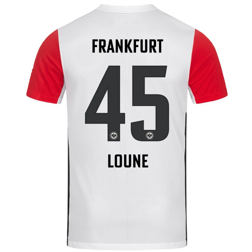 Danxen Kinder Mehdi Loune #45 Weiß Rot Heimtrikot Trikot 2024/25 T-Shirt