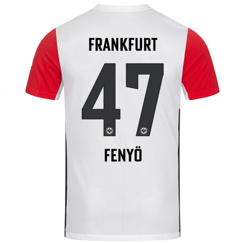 Danxen Kinder Noah Fenyő #47 Weiß Rot Heimtrikot Trikot 2024/25 T-Shirt