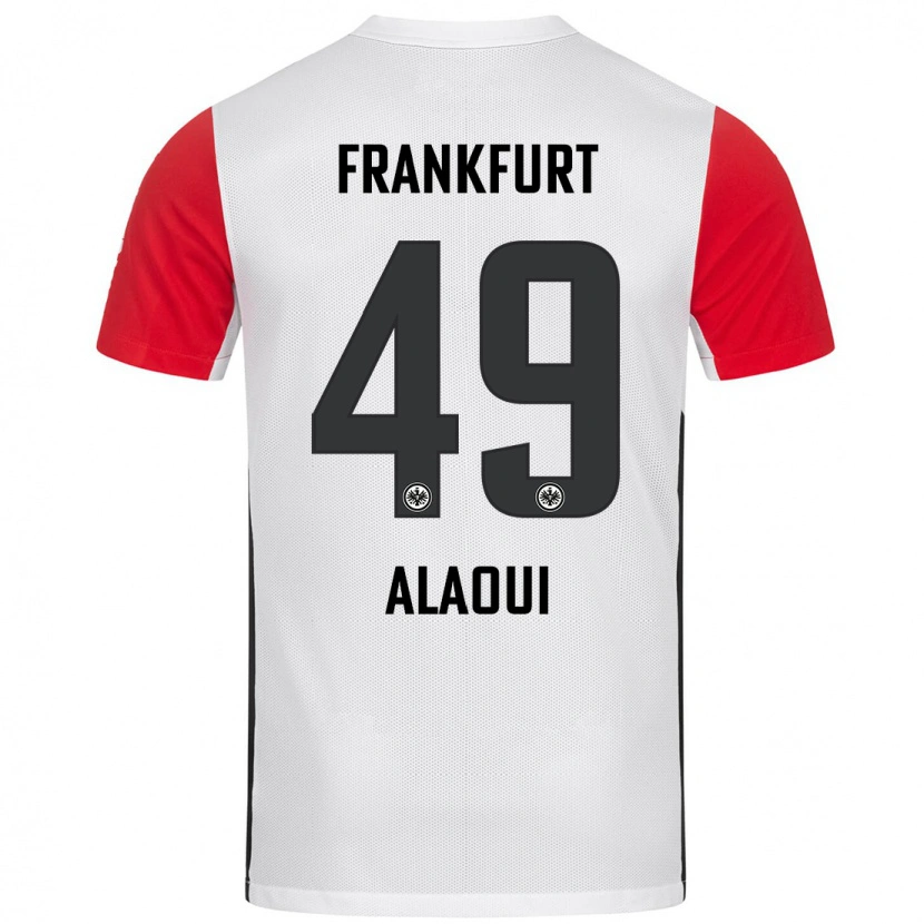 Danxen Kinder Anas Alaoui #49 Weiß Rot Heimtrikot Trikot 2024/25 T-Shirt