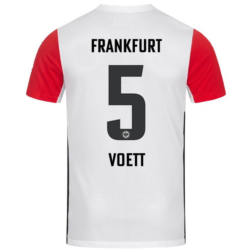 Danxen Kinder Johannes Vött #5 Weiß Rot Heimtrikot Trikot 2024/25 T-Shirt