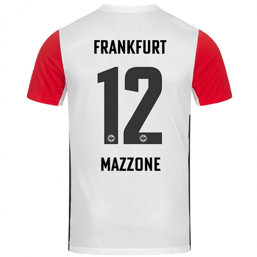 Danxen Kinder Matteo Mazzone #12 Weiß Rot Heimtrikot Trikot 2024/25 T-Shirt