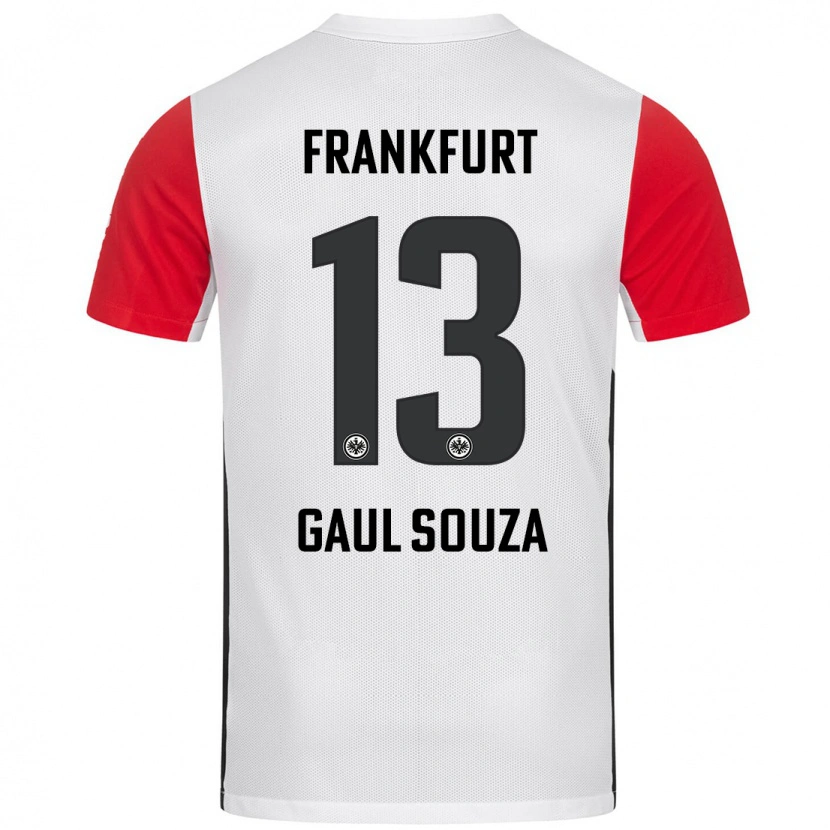 Danxen Kinder Alessandro Gaul Souza #13 Weiß Rot Heimtrikot Trikot 2024/25 T-Shirt