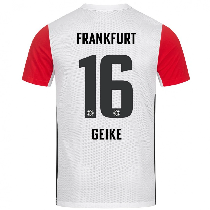 Danxen Kinder Jonah Geike #16 Weiß Rot Heimtrikot Trikot 2024/25 T-Shirt