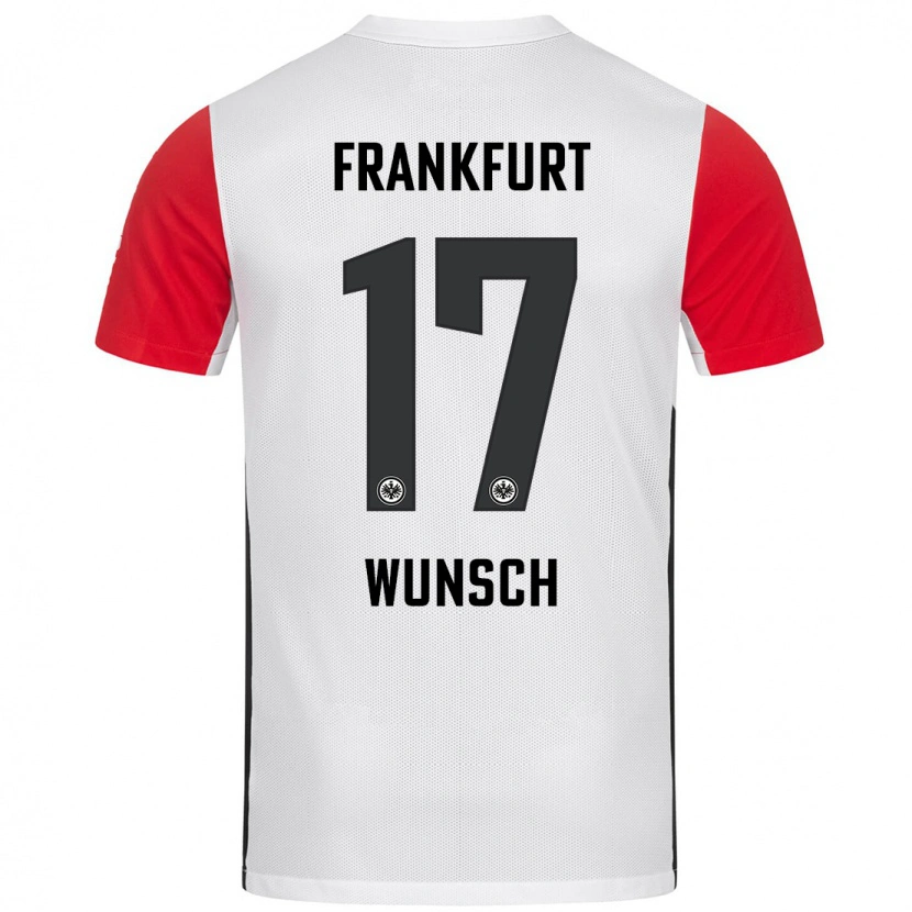 Danxen Kinder Paul Wünsch #17 Weiß Rot Heimtrikot Trikot 2024/25 T-Shirt