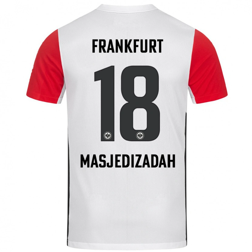 Danxen Kinder Abolfazl Masjedizadah #18 Weiß Rot Heimtrikot Trikot 2024/25 T-Shirt