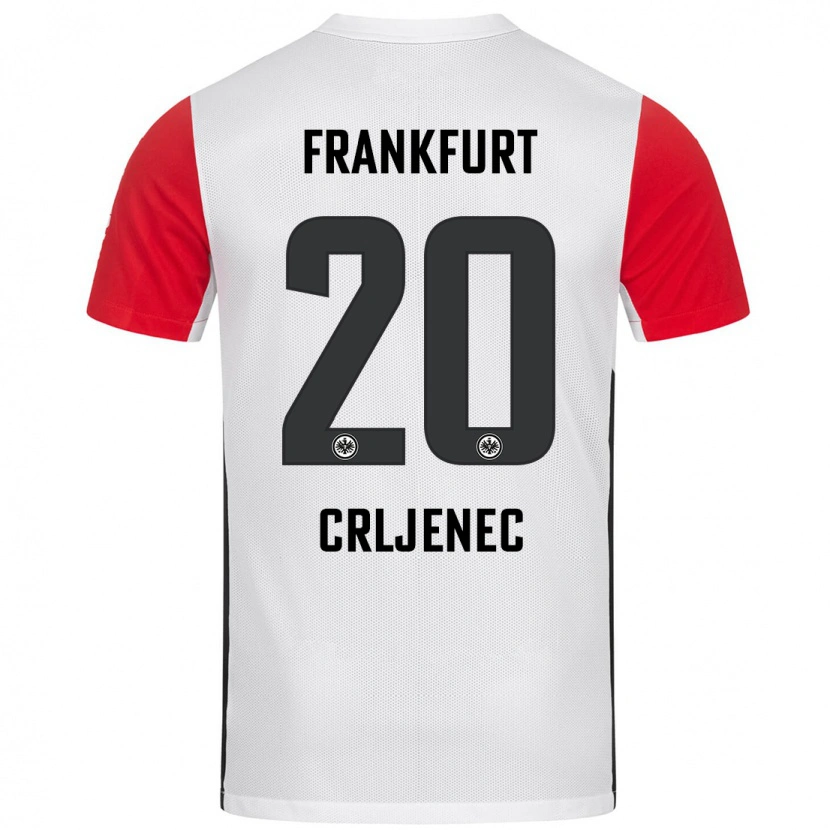 Danxen Kinder Dominik Crljenec #20 Weiß Rot Heimtrikot Trikot 2024/25 T-Shirt