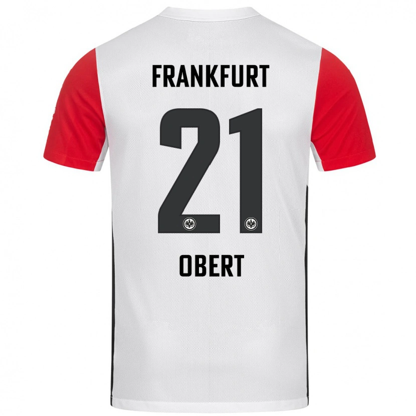 Danxen Kinder Yuriy Obert #21 Weiß Rot Heimtrikot Trikot 2024/25 T-Shirt