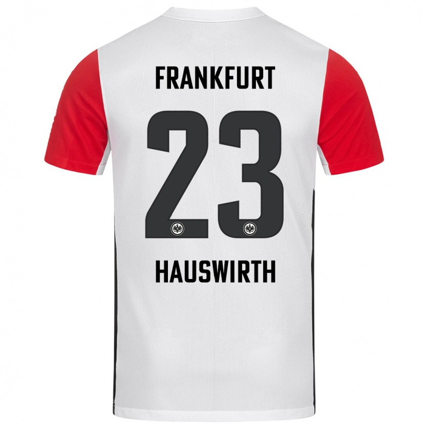 Danxen Kinder Max Hauswirth #23 Weiß Rot Heimtrikot Trikot 2024/25 T-Shirt