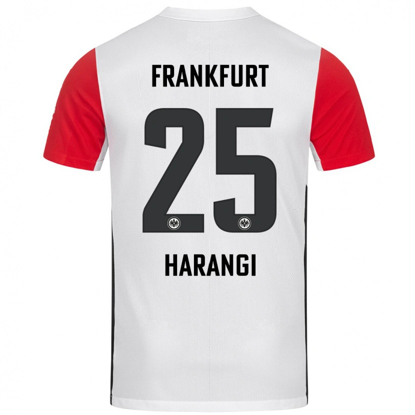 Danxen Kinder Aiden Harangi #25 Weiß Rot Heimtrikot Trikot 2024/25 T-Shirt