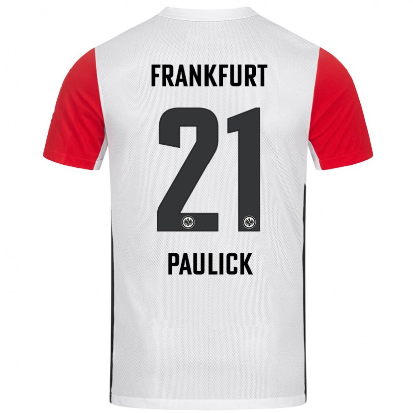 Danxen Kinder Lea Paulick #21 Weiß Rot Heimtrikot Trikot 2024/25 T-Shirt