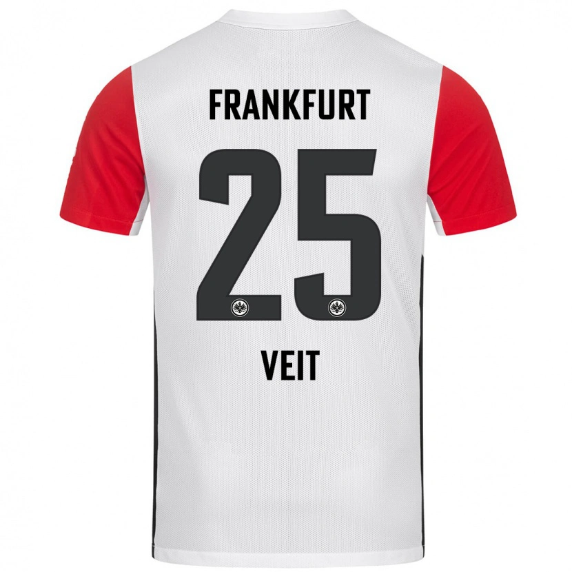 Danxen Kinder Jella Veit #25 Weiß Rot Heimtrikot Trikot 2024/25 T-Shirt