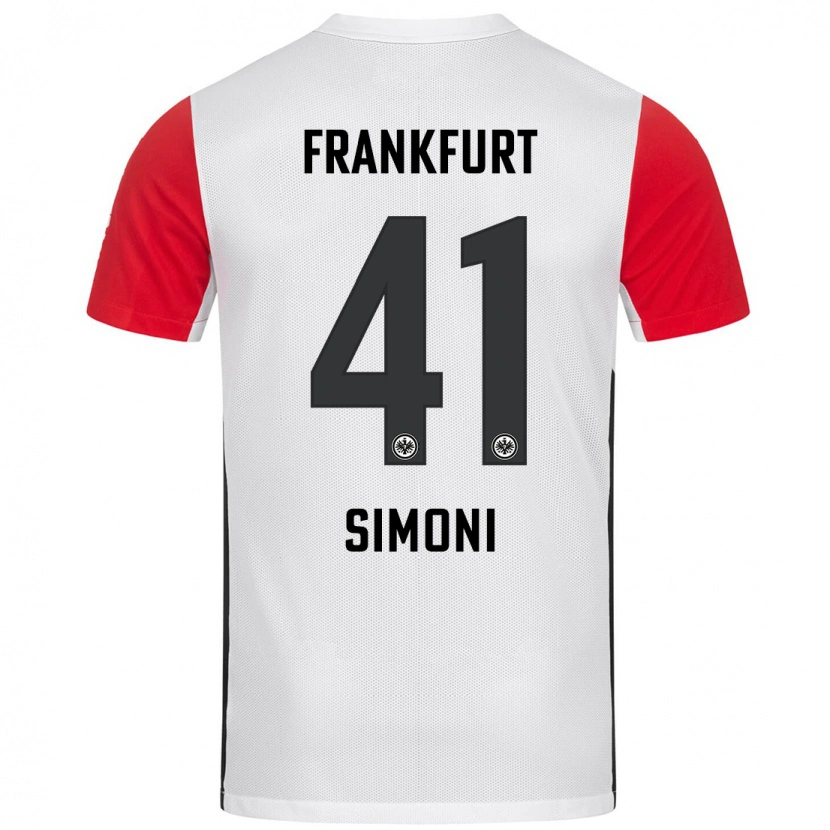 Danxen Kinder Simon Simoni #41 Weiß Rot Heimtrikot Trikot 2024/25 T-Shirt