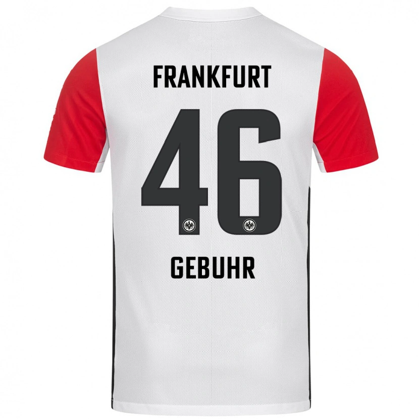 Danxen Kinder Dario Gebuhr #46 Weiß Rot Heimtrikot Trikot 2024/25 T-Shirt