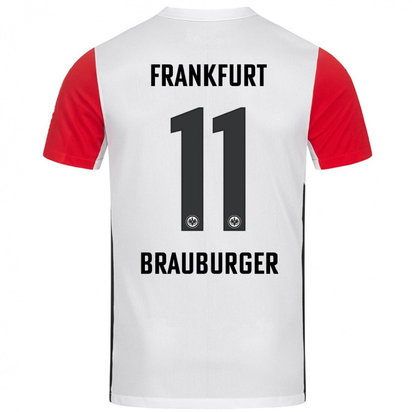 Danxen Kinder Maximilian Brauburger #11 Weiß Rot Heimtrikot Trikot 2024/25 T-Shirt