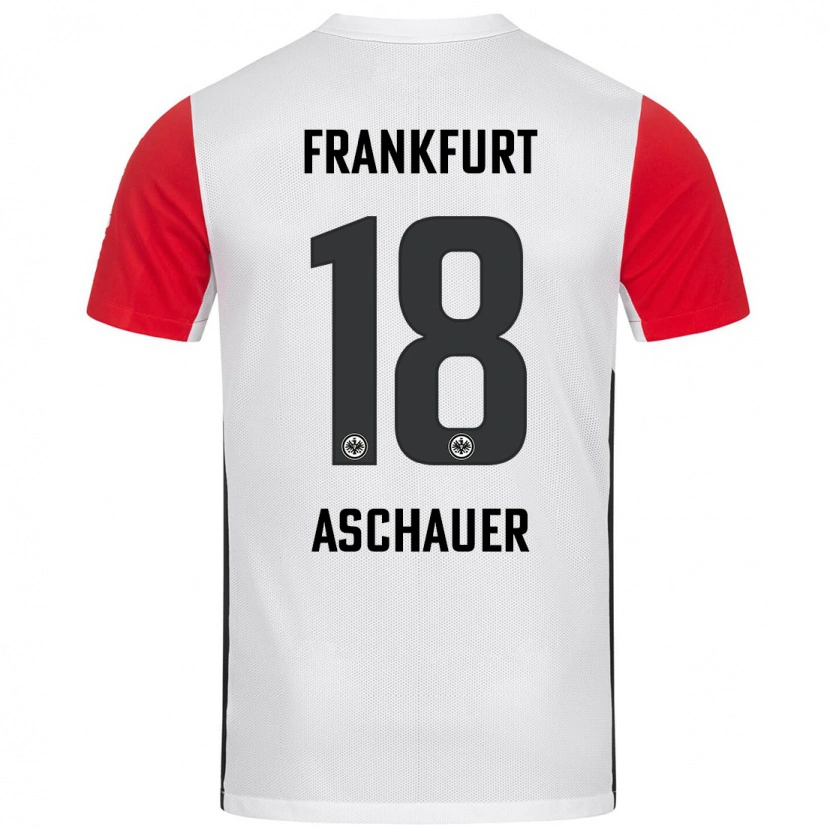 Danxen Kinder Verena Aschauer Hanshaw #18 Weiß Rot Heimtrikot Trikot 2024/25 T-Shirt