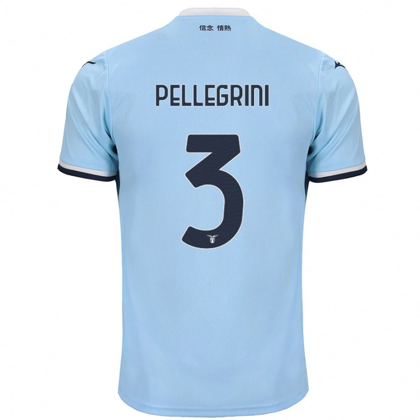 Danxen Kinder Luca Pellegrini #3 Blau Heimtrikot Trikot 2024/25 T-Shirt