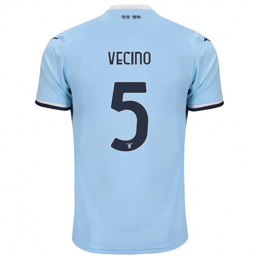 Danxen Kinder Matías Vecino #5 Blau Heimtrikot Trikot 2024/25 T-Shirt