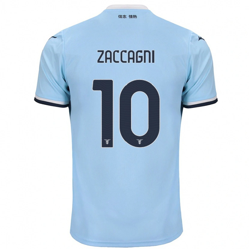 Danxen Kinder Mattia Zaccagni #10 Blau Heimtrikot Trikot 2024/25 T-Shirt