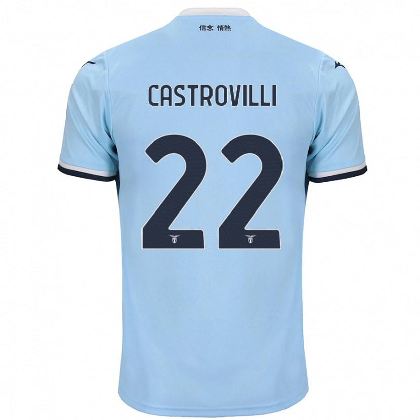 Danxen Kinder Gaetano Castrovilli #22 Blau Heimtrikot Trikot 2024/25 T-Shirt