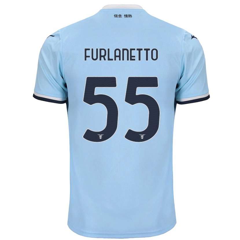 Danxen Kinder Alessio Furlanetto #55 Blau Heimtrikot Trikot 2024/25 T-Shirt