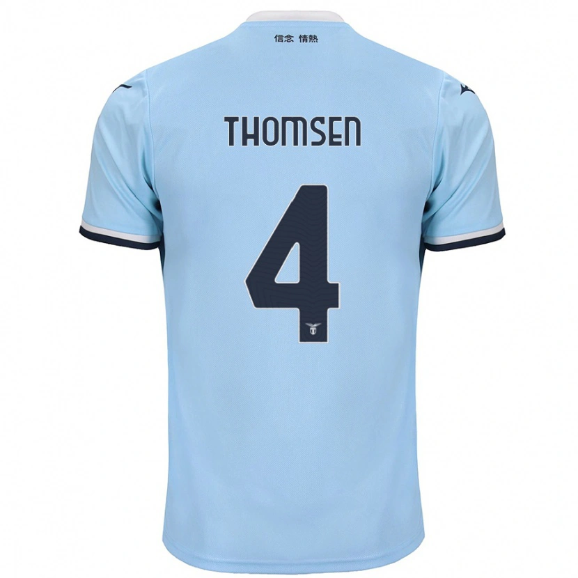 Danxen Kinder Maria Møller Thomsen #4 Blau Heimtrikot Trikot 2024/25 T-Shirt