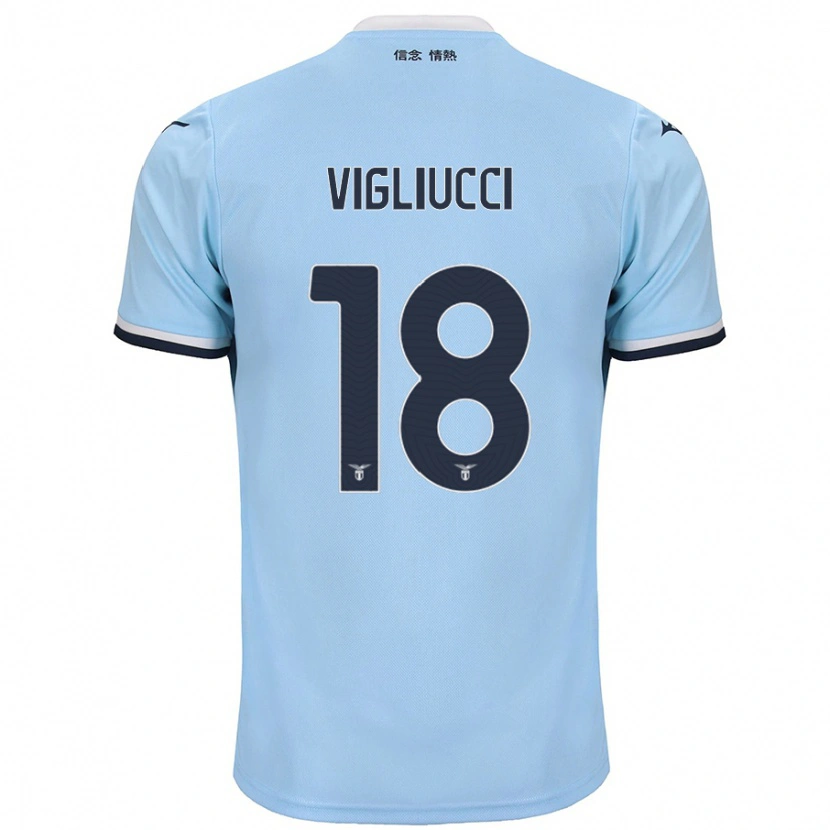 Danxen Kinder Chiara Vigliucci #18 Blau Heimtrikot Trikot 2024/25 T-Shirt