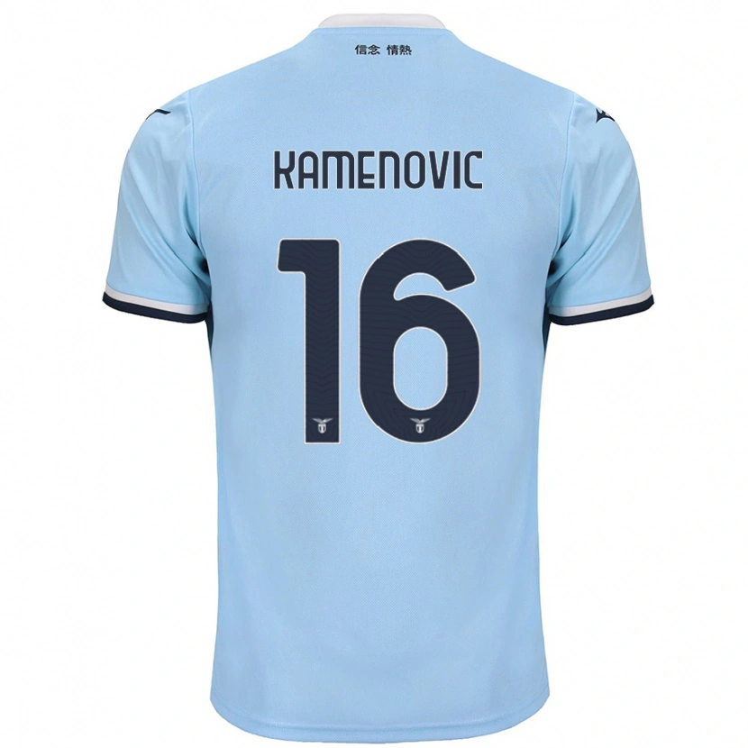 Danxen Kinder Dimitrije Kamenović #16 Blau Heimtrikot Trikot 2024/25 T-Shirt